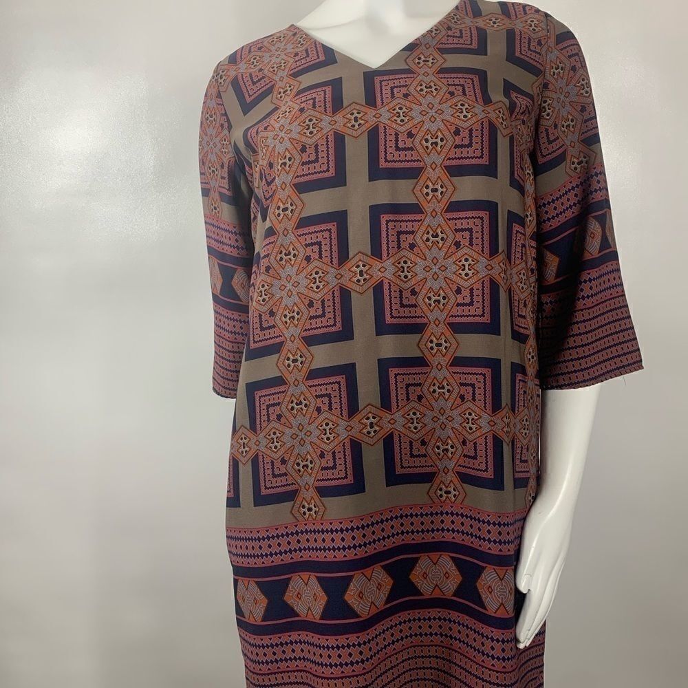 3For$20 C.Luce Patterned Dress Brown/Tan Size: M